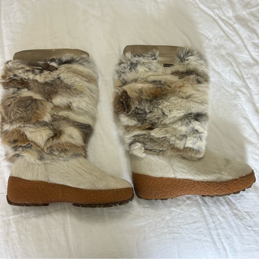 Oscar Sport Après-ski-Ski Women's rabbit Fur Winter Boots size 6 - Picture 2 of 16